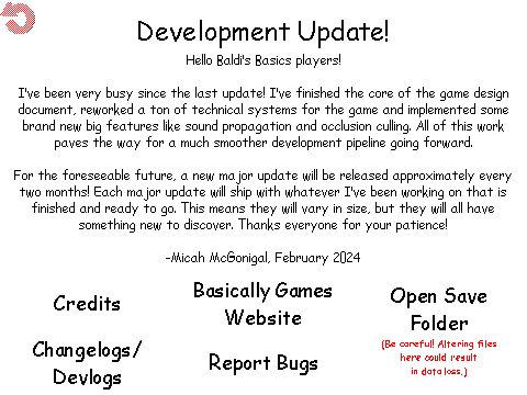 Development Update - Roadmap for the rest of development! - Baldi's Basics  Plus by Basically Games