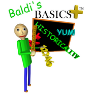 Baldi on the promotional image for Baldi's Basics Plus.