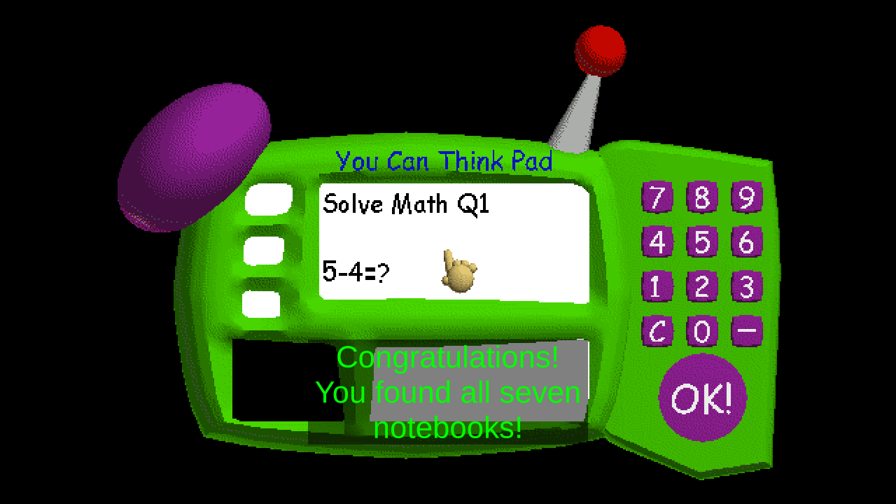This is what happens if you write number 53045009 in the third question of  the game Baldi's basics