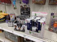 The Baldi's Basics products next to the Kingdom Hearts figures.