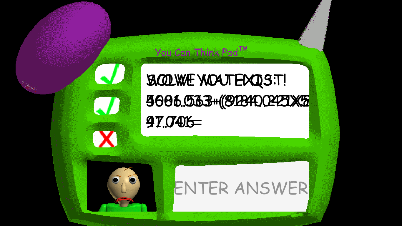 You Can Think Pad Baldi S Basics Wiki Fandom - codes to grade up in baldi's basics multiplayer roblox