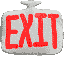 The exit sign at the exits in Classic Remastered.