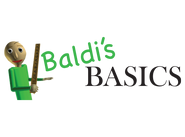 Baldi in the Baldi's Basics PhatMojo merchandise logo. It looks very similar to the online store logo, but there is no "in Education and LearningTM" text.