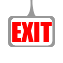 "EXIT" sign in Classic/Birthday Bash