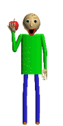 Baldi holding his Apple.