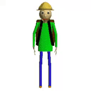 Baldi talking with the camping outfit while doing some gestures. Later seen in the revamped field trips for Plus.