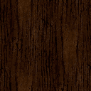 The dark wood texture.