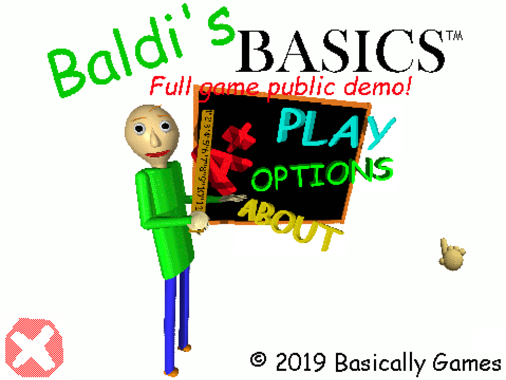 Baldi basics full demo. Baldi s Basics 1.1.1. Baldi s Basics Plus скретч. БАЛДИ игра. Baldi Basics Plus.