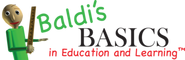 Baldi in the official Baldi's Basics online store logo.
