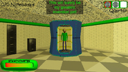 Baldi in the shrink machine.