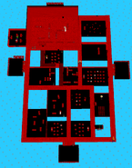 Schoolhouse birds-eye view red