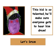 Lets Drum Poster Yeet.png (71 KB) Let's Drum's description in the Principal's Office in Baldi's Basics Pre Update Again.