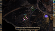 Gorion's Ward casts a Deafness spell upon a rude Storm Knight in the Temple of Talos. The saving throw was missed.