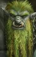 TorGal, giant troll leader of the Keep invaders - " TorGal not talk! Rocksmash not talk! You not talk! We fight, then Rocksmash eat tthhrgunts! No talk!"