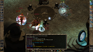 Ameralis assists Xei Win Toh and casts a Mass Cure to provide healing support.