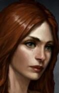 Uda the Cook - "Out! Out! Out of my kitchen! Is it not enough that Uda must protect food from little halfling fingers all day long?!"