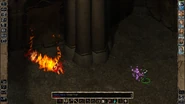 A PC casts the Summon Fiend spell at maximum range.