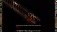 Party cleric observes a group of Mummy and Ghast creatures in Spellhold Bodhi's Hunt Level 2. Will soon activate Turn Undead button.