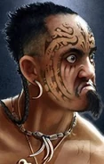 Madman Aganalo, freed from the drow Soul Prison device, this possibly insane and crazed looking human stands before you.