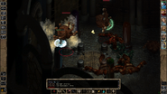 Minsc has been avoiding most affects from a Death Tyrant, Hive Mother and Elder Orb with the Shield. Eventually, the Elder Orb is able to remove Minsc with an Imprisonment spell. Farwell brave one, and Boo too.