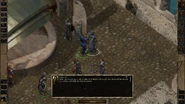 The PC is about to receive the items needed to enter Watcher's Keep from Brother Pol.