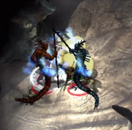 Ice and plain salamander pp.png (116 KB) An Ice Salamander fighting alongside a common Salamander, both with Dispel effects on them