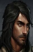 Seated patron - "*mumble* ...eh? Who be you? You nar be me wife, are ye? ...*shudder*... I nay'er want t' see that battleaxe tonight, aye?..."