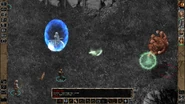 Screenshot (512).png (2.08 MB) Party mage with Spell Deflection and Spell Shield is attacked by the Beholder's Anti-Magic Ray. The Spell Shield cancels the ray, and then the spell shield is consumed - a text displays "Spell Shield Dispelled".