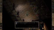 Lassal warns the party intruding into the hideout, then retreats unharmed.