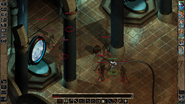 An exploring party member is beset by a group of Shadow Fiend's and Devil Shade in the Watcher's Keep Machine of Lum the Mad area.
