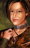 Cayia, found in the House of Desharik's Lover - part of Saemon's ship stealing plot Leaving the island.