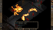 Hell Hounds spawn and breath fire - the Wards's invisible Pseudo Dragon is instantly spotted because the beasts can See the invisible - UB mod restoration shown here.