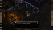 A scene where the party helps the thieves and "slays" the vampire (turns into a gas cloud to reform in her coffin) - PPE mod shown.