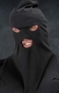Executioner in the Brothel backrooms about to terminate a captured privateer- "Aye, sir!" he'll say to someone's orders.