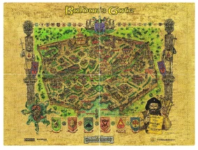 Volo's map of Baldur's Gate