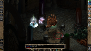 A Death Tyrant fies the Anti-Magic Ray at a PC with the Shield equipped. This ray ignores the shield, and the target has all dispellable magic removed.