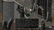 Errard casts divination magic to locate Ardic Santele as part of a quest plot.