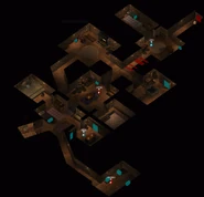 Map with encounters, traps and treasure