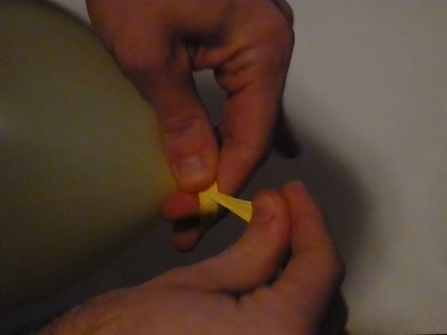 tie a rubber band around your finger