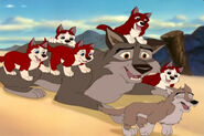 Aleu with her father, brothers and sisters
