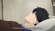 Shorter tells Eiji if Golzine tries to do anything funny...