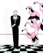 Banana Fish Ash with flamingos