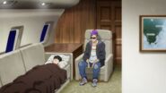 Shorter and Eiji on the plane