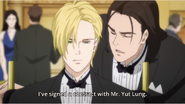 Blanca tells Ash that he signed a contract with Yut Lung