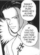 Yut-Lung tells two hired thugs to target Eiji Okumura