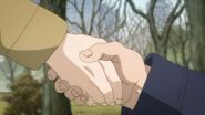 Ash and Blanca shake hands