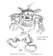 Оригинальные наброски верчения Крэша 2