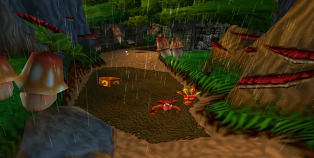 Крэш своей физиономией как бы говорит нам, что ему здесь не нравится.