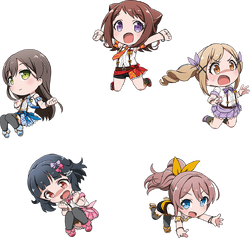 I put the names of the Garupa characters (and RAS) from Chinese Wikipedia  into translate.com and these are the results : r/BanGDream