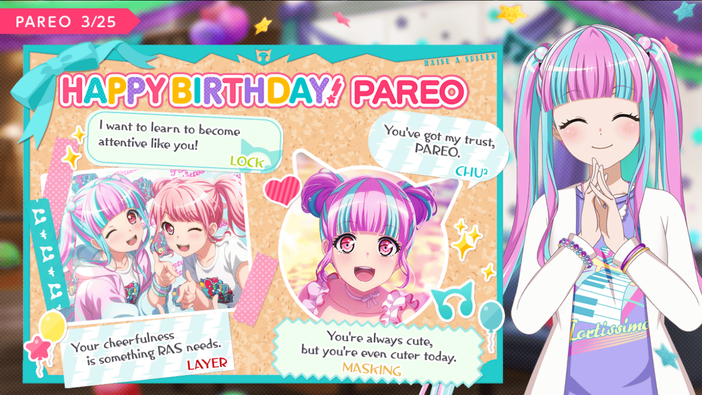 PAREO - Precious Birthday!  Bestdori! - The Ultimate BanG Dream! GBP  Resource Site
